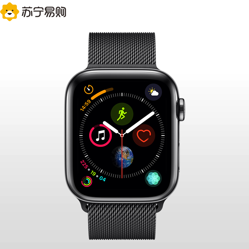 Apple Watch Series4 智能手表 GPS+蜂窝网络款 40毫米 深空黑色不锈钢表壳搭配深空黑色米兰尼斯表带