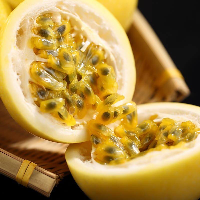 [熊猫鸟]黄金百香果 西番莲鸡蛋果 净重4.5斤 特大果 单果70-90g 新鲜采摘高清大图