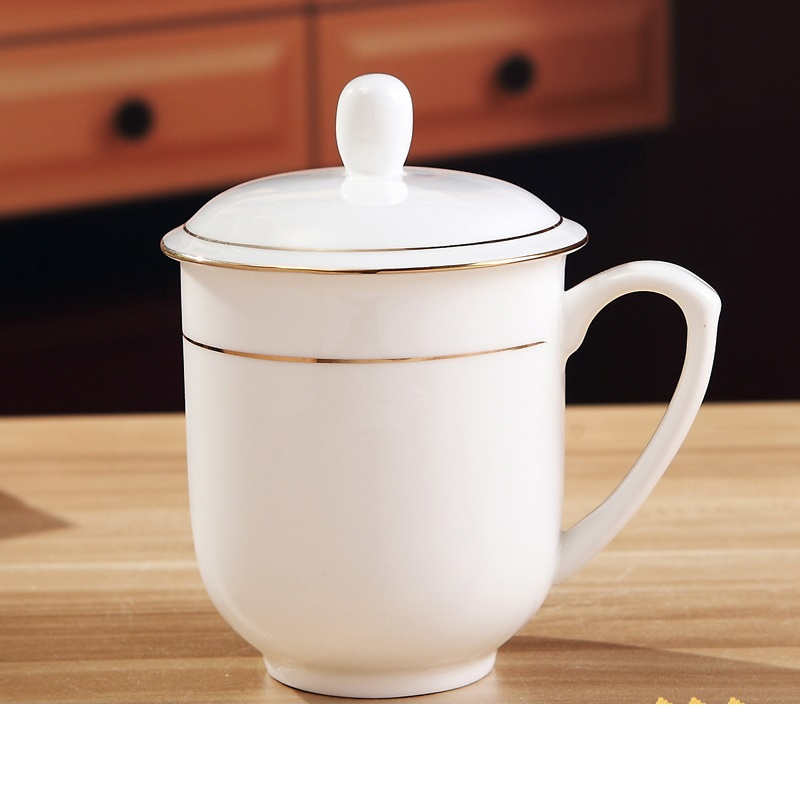 鑫众源 陶瓷茶杯 盖杯