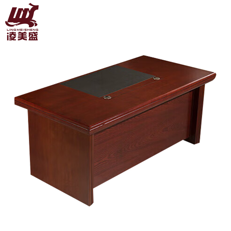 凌美盛 简约办公桌大班台桌2.4米含柜活动柜 LMS-48/张高清大图