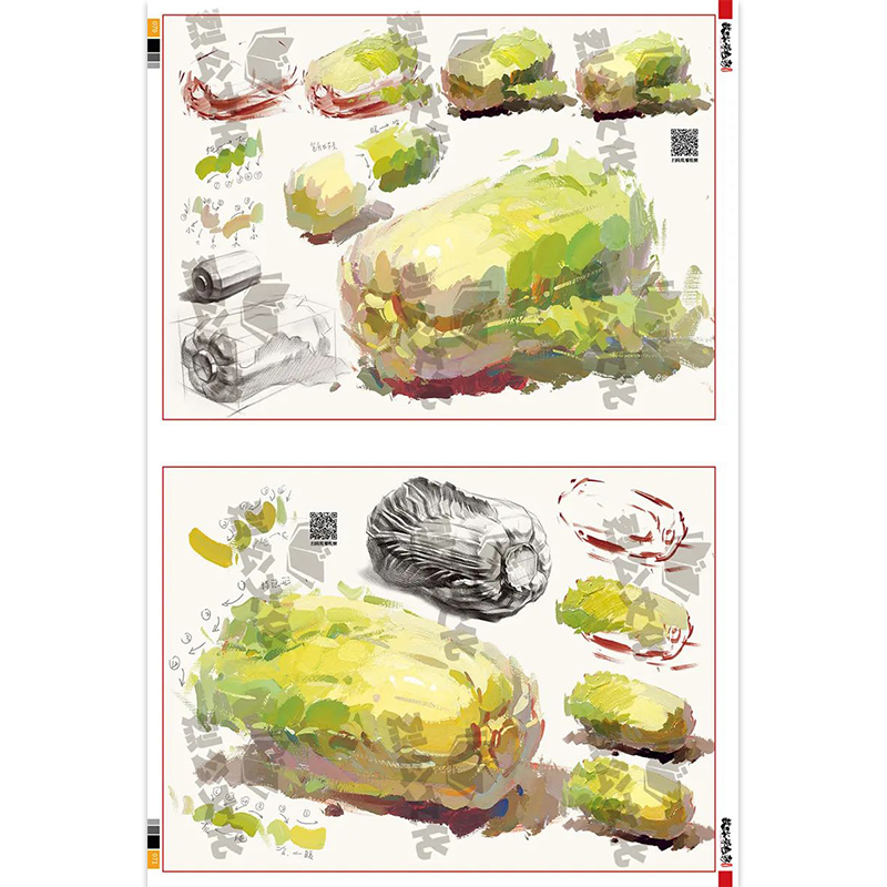 [醉染正版]教你学色彩入门超级体系2022烈公文化易路基础色彩静物单体塑造色调训练完整稿步骤作画理论知识讲解照片写生对临高清大图