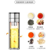 小窝厘华象 高档男士316茶水分离泡茶杯