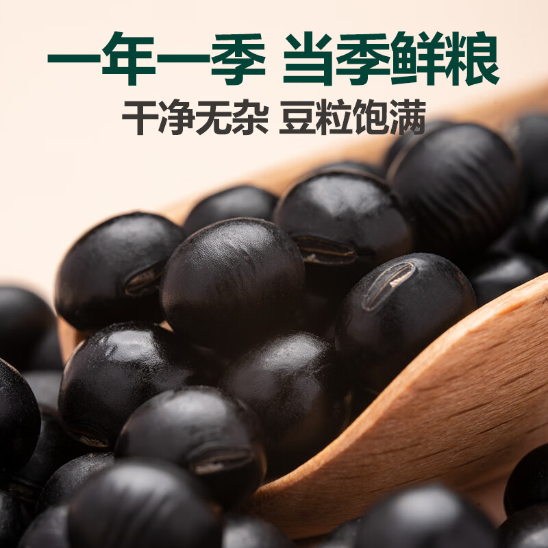 北纯黑豆有机豆香浓郁干净无杂豆粒饱满香醇可口瓶装1.4kg高清大图