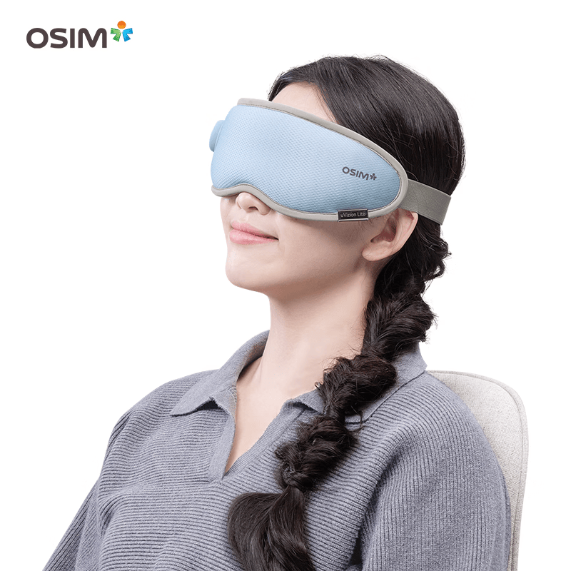 傲胜 眼部按摩器 OS-1252便携无线使用眼部按摩仪护眼仪眼罩 学生女生母亲节礼物 蓝色高清大图