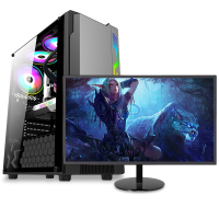 世纪之星 i9级八核E5 2660/AMD Radein 游戏独显/16G内存/256G固态+500G机械盘 家用办公游戏电脑 台式机 DIY组装机电脑 台式电脑电脑主机+19英寸