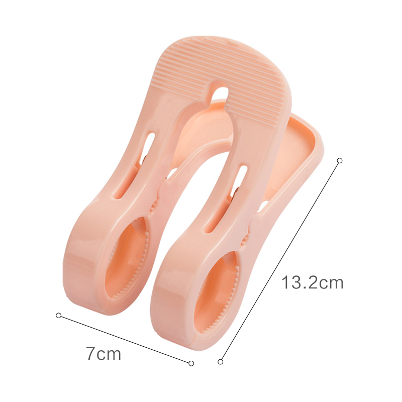 茶花 衣架夹子 塑料大被夹固定夹夹衣服晒被子床单防风夹子大 8只装0756*4