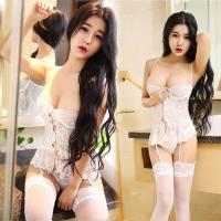 小胸聚拢钢托平胸情趣内衣夫妻女开档挑逗sm透明制服丝袜激情套装