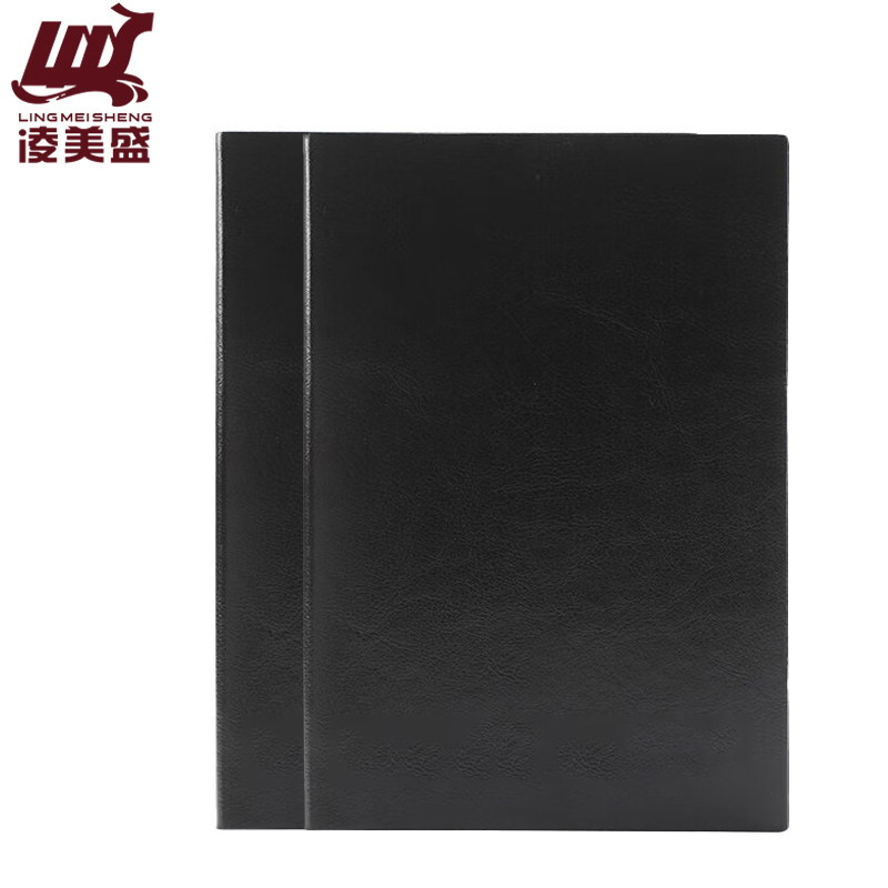 凌美盛 皮面B5商务笔记本 80克米黄纸17.3*24.6cm 118张236页 18-80-1黑色/本高清大图