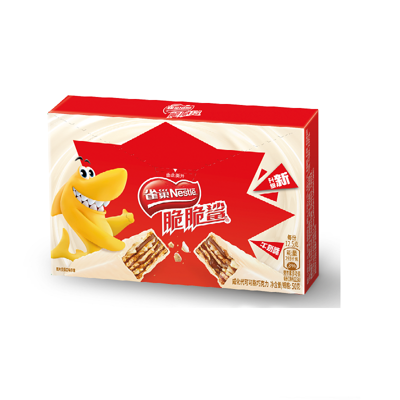 雀巢脆脆鲨牛奶味威化50g