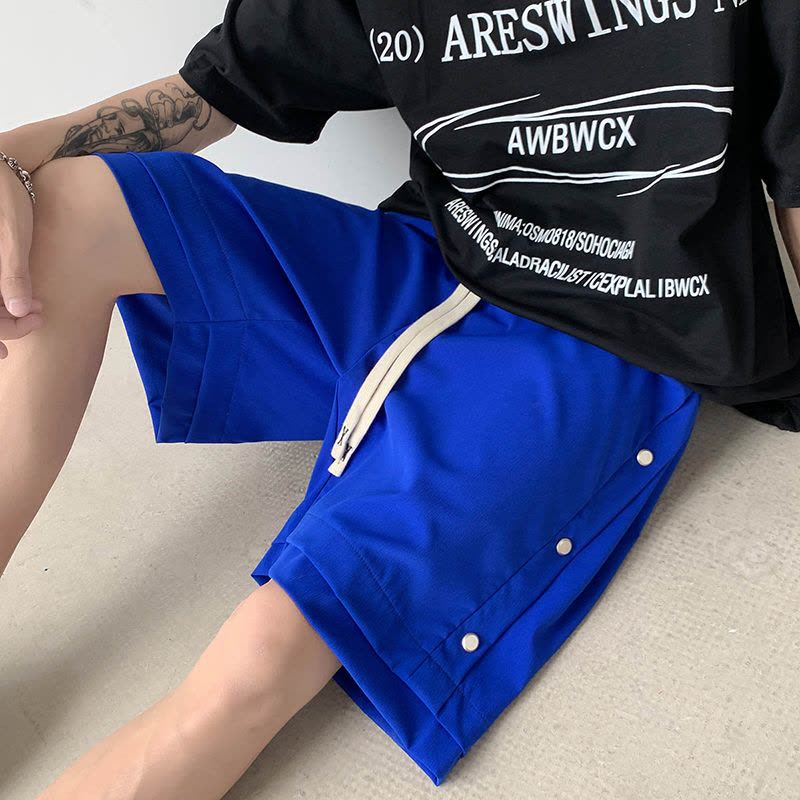 真维斯休闲短裤男士夏季新款冰丝沙滩五分裤男潮流宽松运动中裤子图片