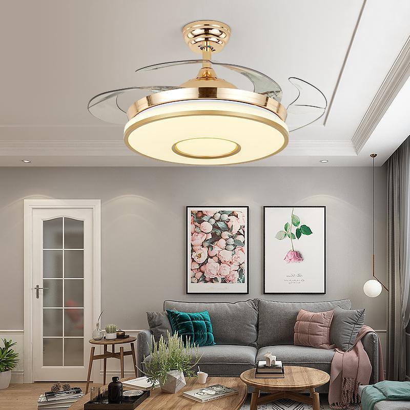 变频隐形吊扇灯风扇灯餐厅客厅卧室纳丽雅家用 吊扇灯