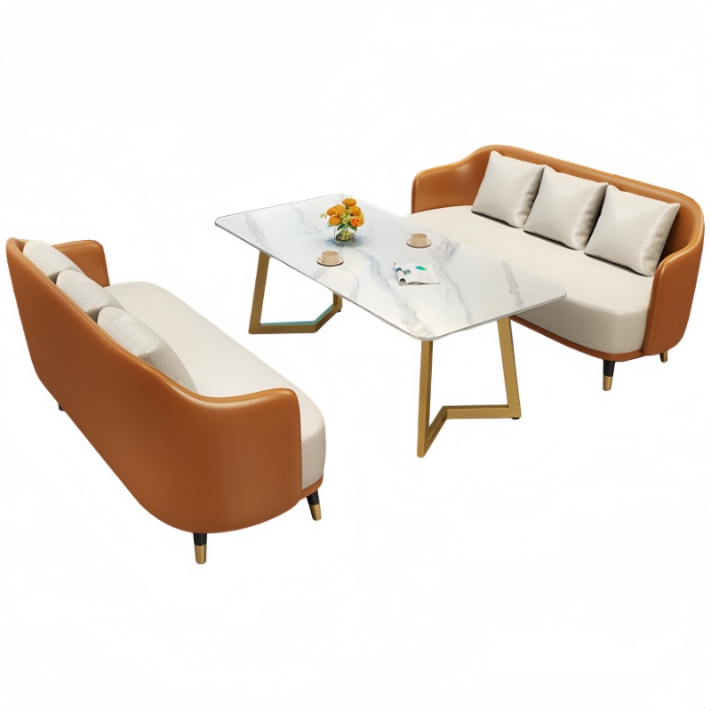 悦兴诚会客沙发组合170*62*75cm(3+3+茶几)套高清大图