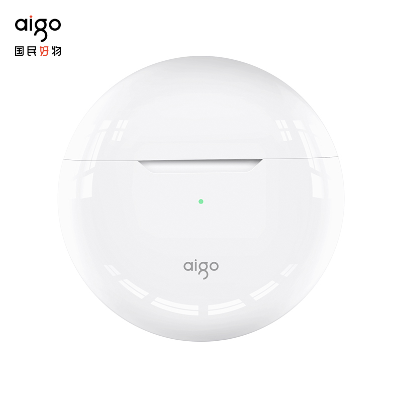 爱国者(aigo)T16 真无线蓝牙耳机半入耳式触控运动耳机 白色