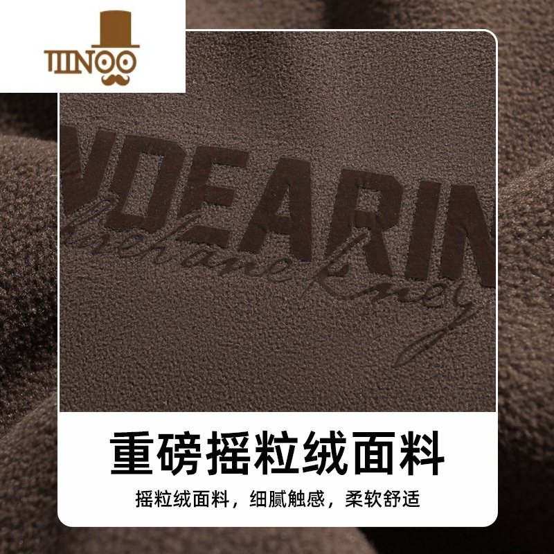 YANXU380g连帽卫衣美式字母印花男士潮牌休闲宽松上衣男外套高清大图