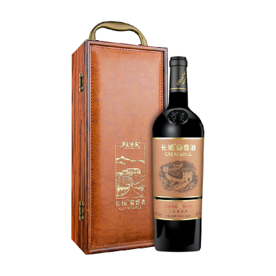 长城干红葡萄酒华夏臻藏6解百纳红酒750ml单支礼盒装节日送礼热销