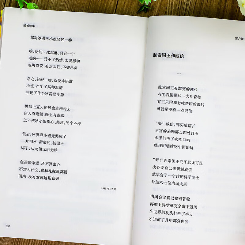 顾城诗集 当代名家顾城的诗中国现代当代诗歌文学作品集诗歌集精选书籍 人民日报 朦胧诗派代表诗人之一青春诗词诗选全集