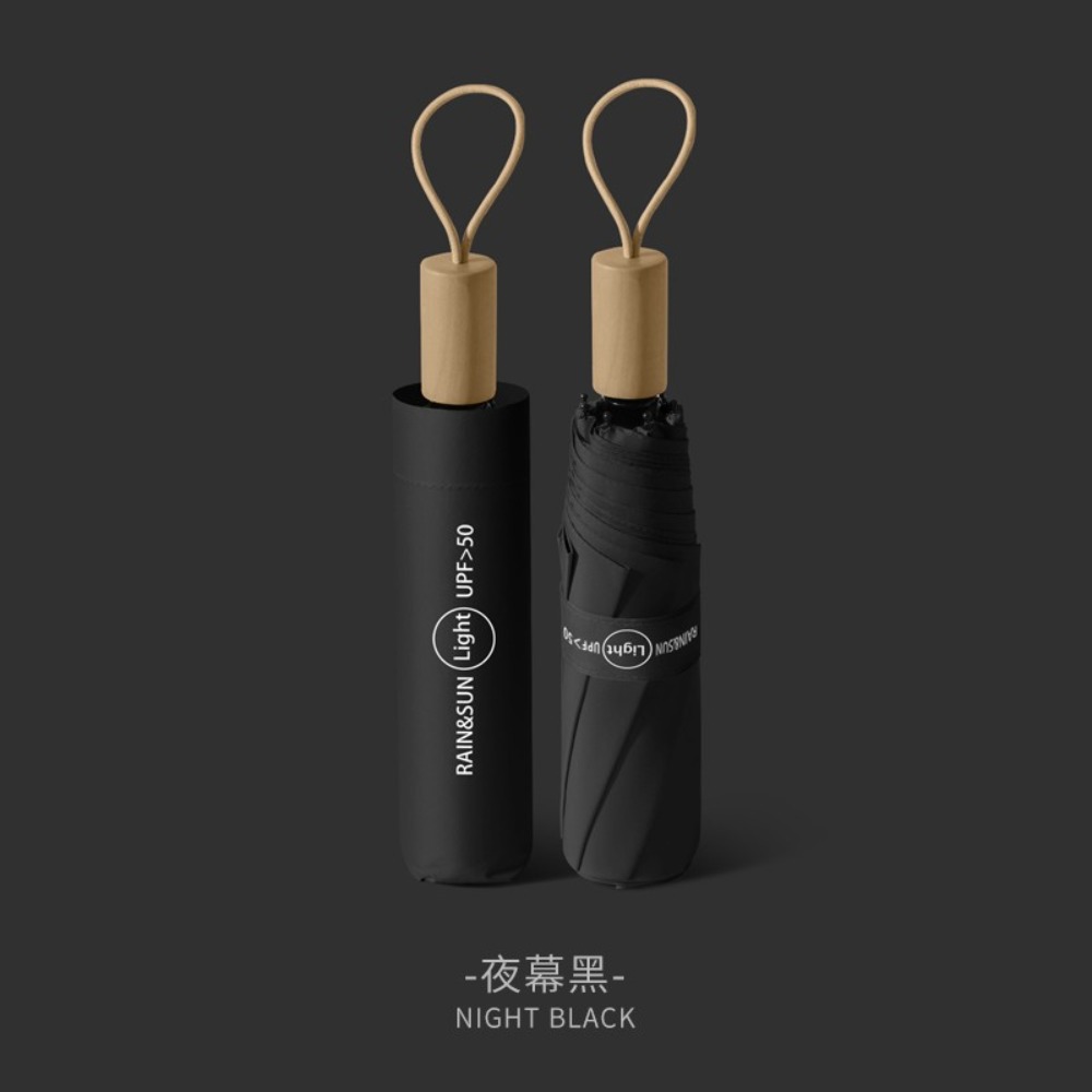 美度(MAYDU) ins小清新晴雨伞黑胶防晒防紫外线太阳伞女三折高清大图