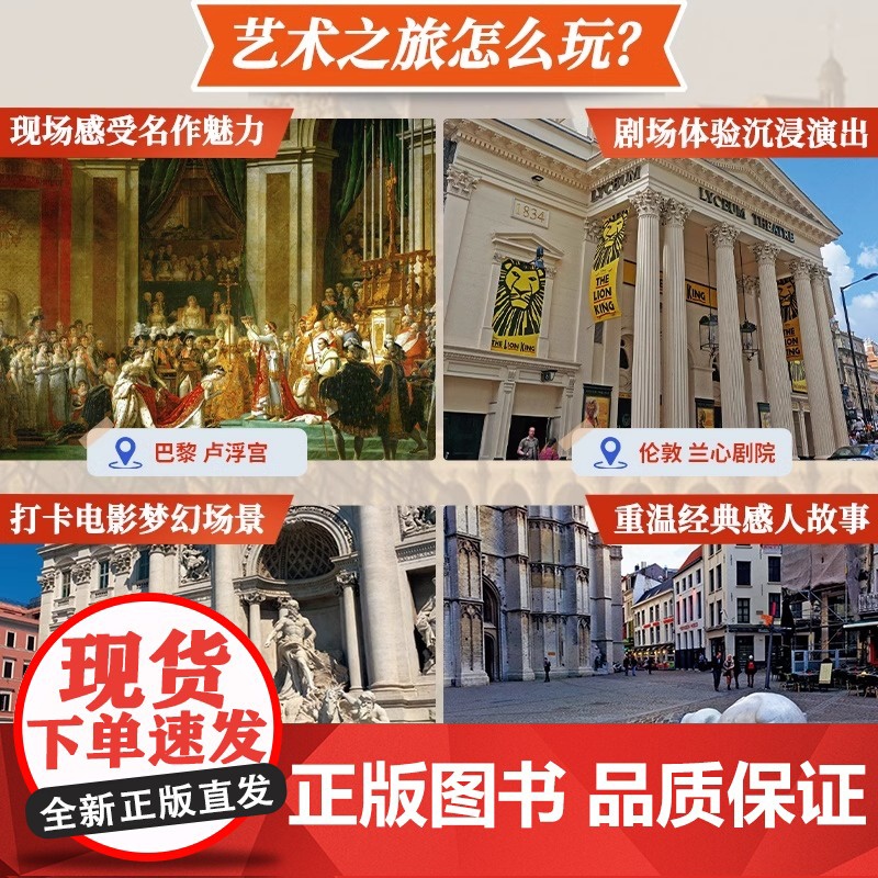 [赠 贴纸]艺游未尽:世界艺术名城旅行笔记 13国38城巴黎罗马伦敦莫斯科纽约东京名城名胜名馆一网打尽蒙娜丽莎游走比萨斜高清大图