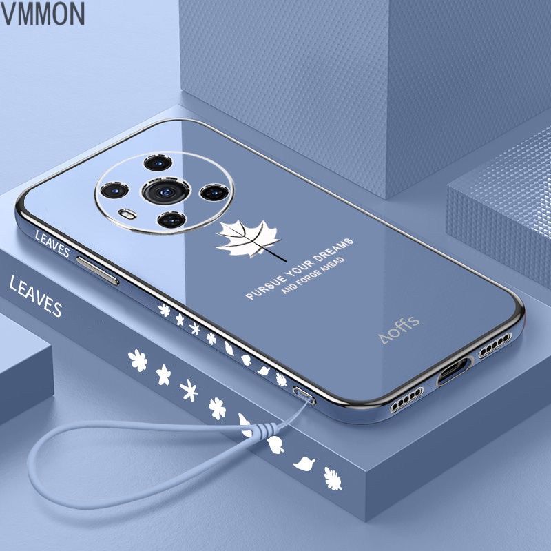 VMONN华为荣耀magic3手机壳mgaic3pro保护5G硅胶套ELZ一AN00镜头全_862_573_939 荣耀Magic3【海蓝色】侧边创意枫叶★送全屏软膜+同款挂绳