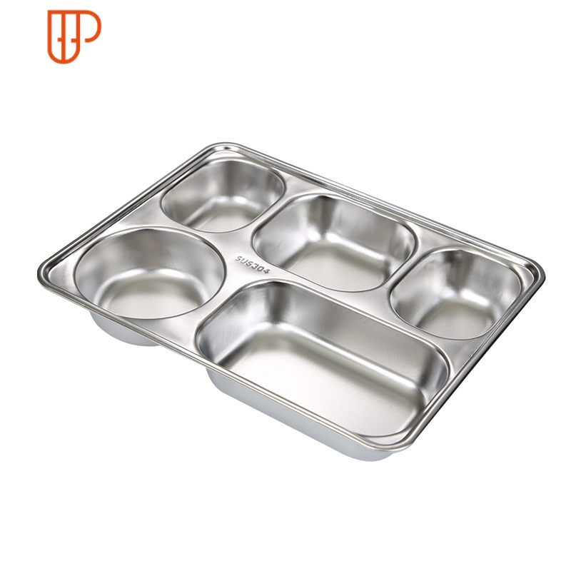 304快餐盘 儿童餐盘分格食堂饭盘分隔学生成人幼儿园分餐盘 国泰家和