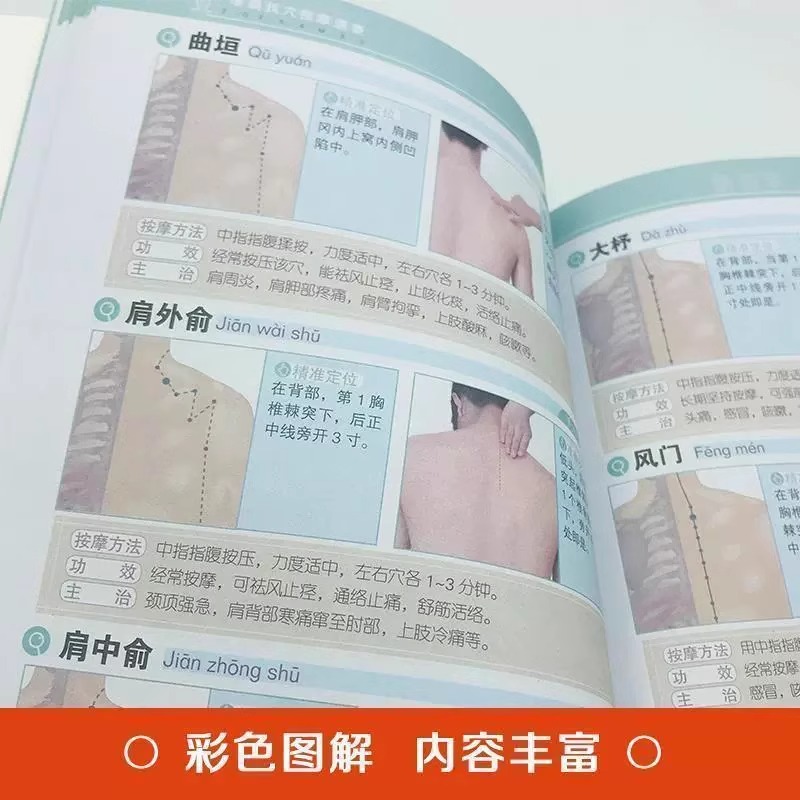 [正版]全套5册准确找穴按摩速查 中医养生类书籍大全按摩穴位的工具人体经络图推拿书全身一找就准图解人体使用手册标准图册高清大图