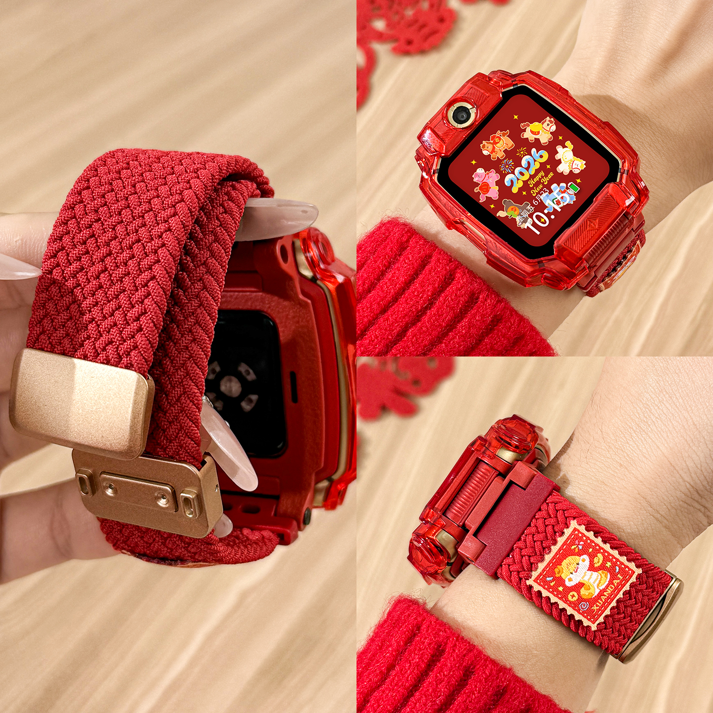 猫咪毛绒挂脖套适用小天才Z11电话手表表带3139B 金蛇送喜 6a