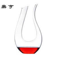 鼎亨包邮 无铅水晶玻璃醒酒器红酒分酒器倒酒器竖琴壶U型壶天鹅壶