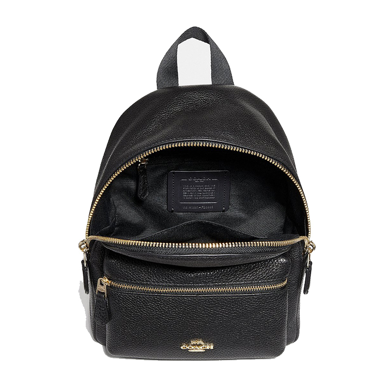 直营蔻驰coachcharlie系列真皮涂层帆布迷你女士双肩包背包女包欧美