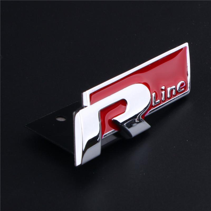 适用大众高尔夫cc尚酷迈腾速腾polo改装r车标rline侧标车贴尾标中网标