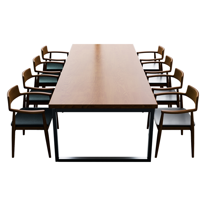 臻远ZY5041735 会议桌椅洽谈桌长条桌椅实木办公桌椅 2.8米1桌8椅