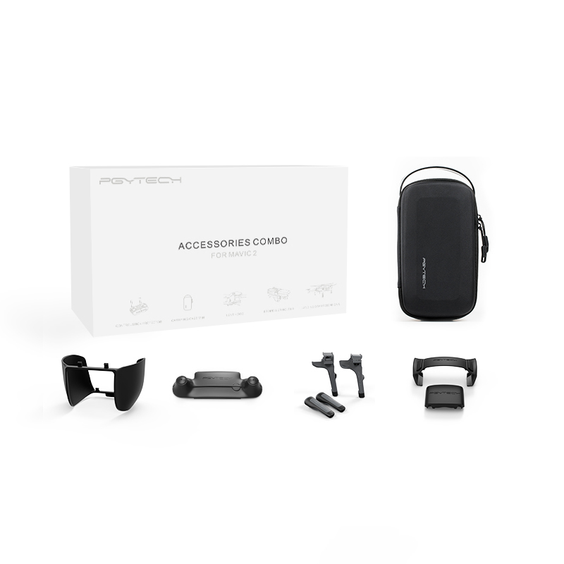 PGYTECH 御 MAVIC 2 套装 Pro镜头遮光罩摇杆保护ZOOM变焦版增高脚架收纳包 大疆 御2通用