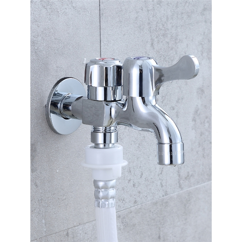 藤印象洗衣机水龙头一分二接头专用一进二出两用三通家用多功能双出水