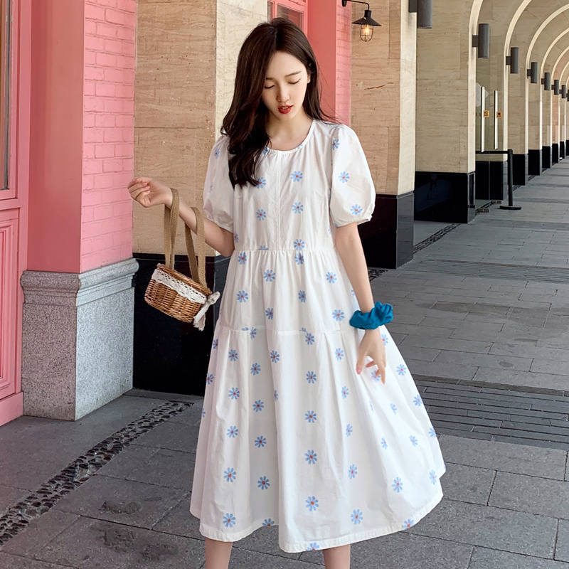 恋名媛孕妇夏装套装时尚新款潮妈洋气网天小个子春秋款连衣裙子夏季孕妇裙