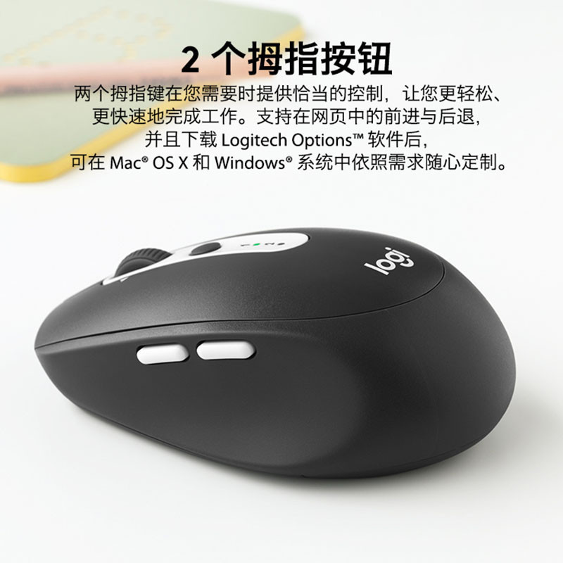 罗技(Logitech)(LH)M585 多设备无线鼠标 蓝牙鼠标 蓝牙、优联