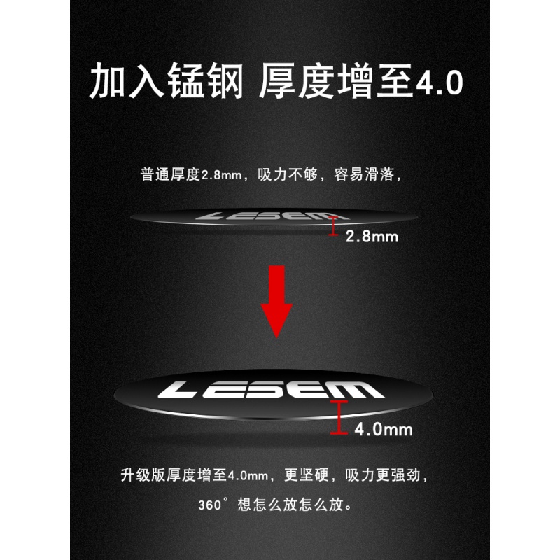火豹手机引磁片贴片车载手机支架磁力贴片磁吸汽车手机磁铁片粘2片装 升级加强版3 5宽 4 0厚送背胶贴 不脏手机座图片 高清实拍大图 苏宁易购