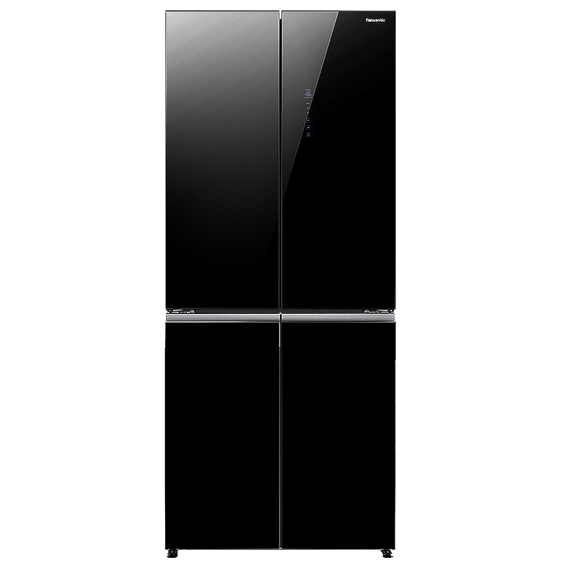 松下(Panasonic)NR-D521CX-K 510升十字对开门冰箱顶置压缩机银离子 APP智控无边框玻璃门熔岩黑
