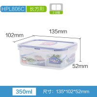 乐扣.乐扣保鲜盒350ml塑料微波炉加热饭盒带盖密封冰箱收纳 HPL806C (BY)