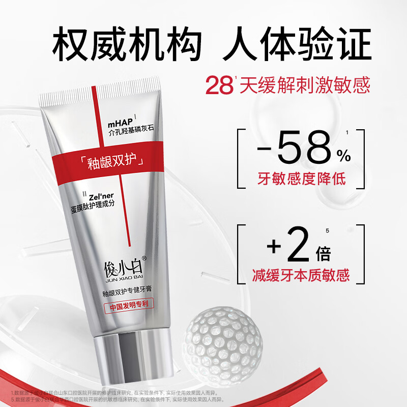 俊小白釉龈双护牙膏高清大图