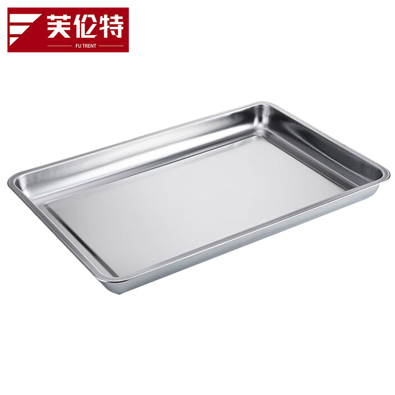 芙伦特 厨房电器配件 商用不锈钢碗家用食堂不锈钢加厚方盘蒸饭盘 FLT-GT-ZFP