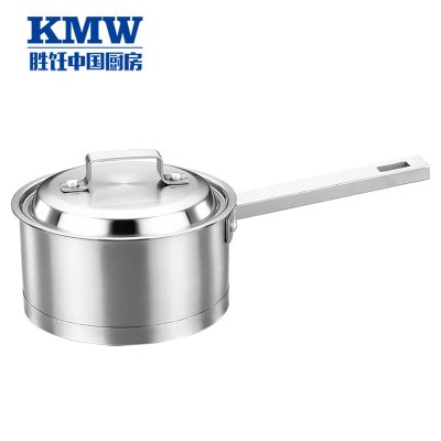 KMW 晶品复底奶锅(方柄)16cm KMW-E-GJ054 304不锈钢奶锅 炉灶通用 宝宝辅食锅 单人煮面锅泡面锅具