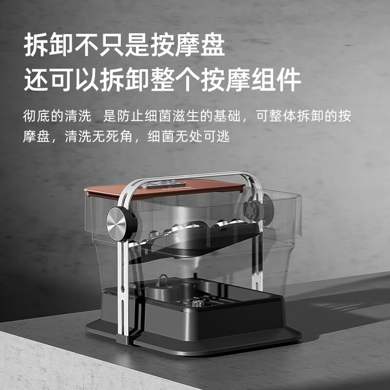 凯诗捷(KASJ)全自动按摩折叠泡脚桶洗脚桶加热足浴盆洗脚盆电动泡脚盆足浴桶送爸妈生日礼物K1 挚爱灰高清大图