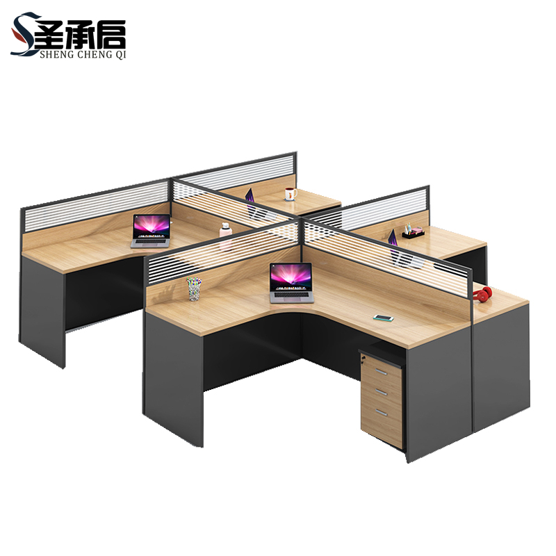 圣承启 屏风办公桌 C4柜张高清大图