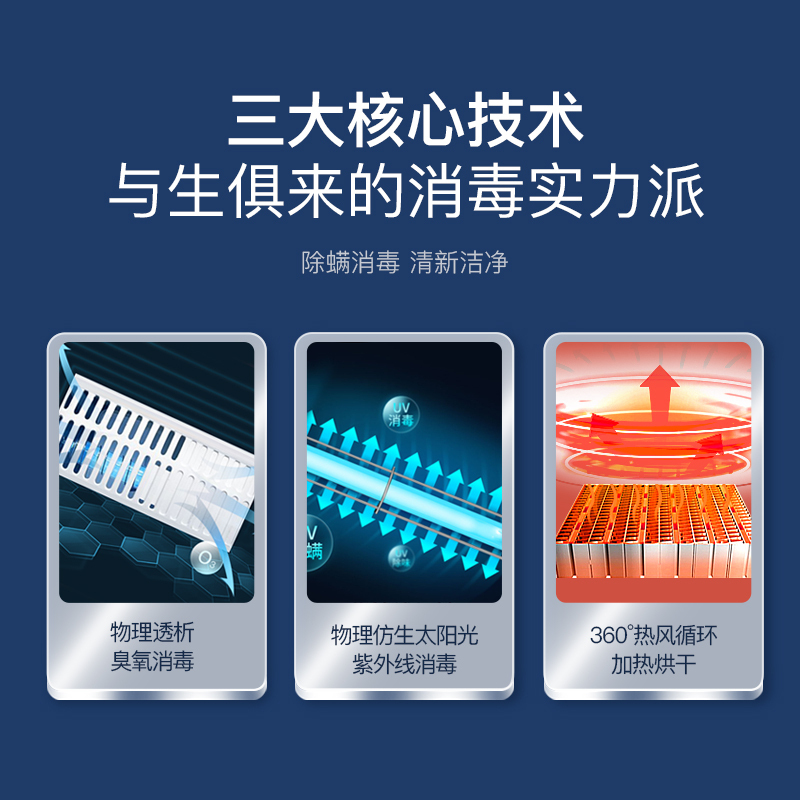 欢呼好太太衣物护理机消毒柜紫外线美容院理发店酒店浴巾衣服鞋子内衣毛巾大容量热风循环家用烘衣机YTD268-K8