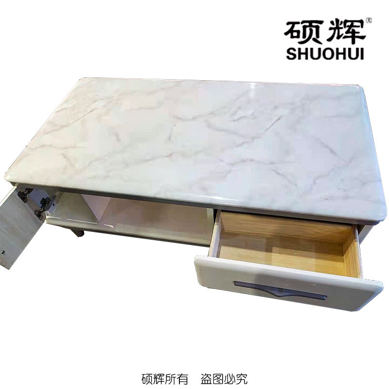 [硕辉]SH-Z大理石茶几 现代简约客厅北欧家用大理石茶几