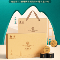 狮峰牌2025年新茶预售 绿茶西湖龙井茶叶春茶明前特级50g江南春意礼盒