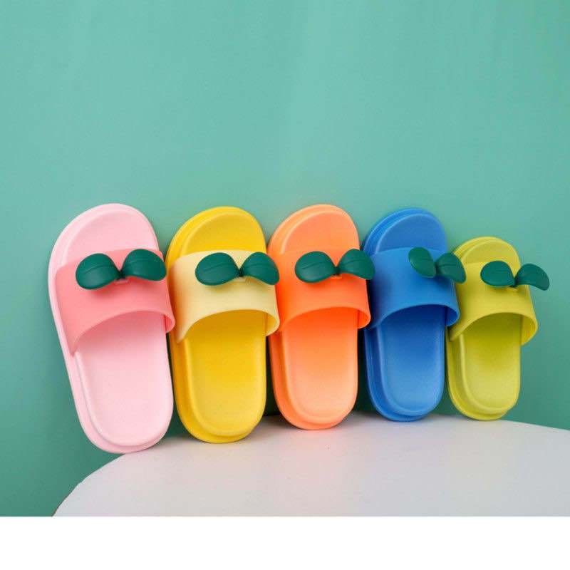 乐可爱夏季中性PVC可爱儿童拖鞋一字拖透气童鞋1-3-5-7-9岁男女宝宝防滑拖鞋图片
