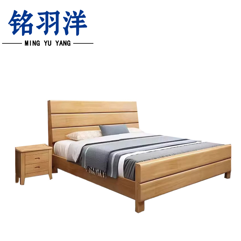 铭羽洋A06床150*200*45cm+床头柜套高清大图