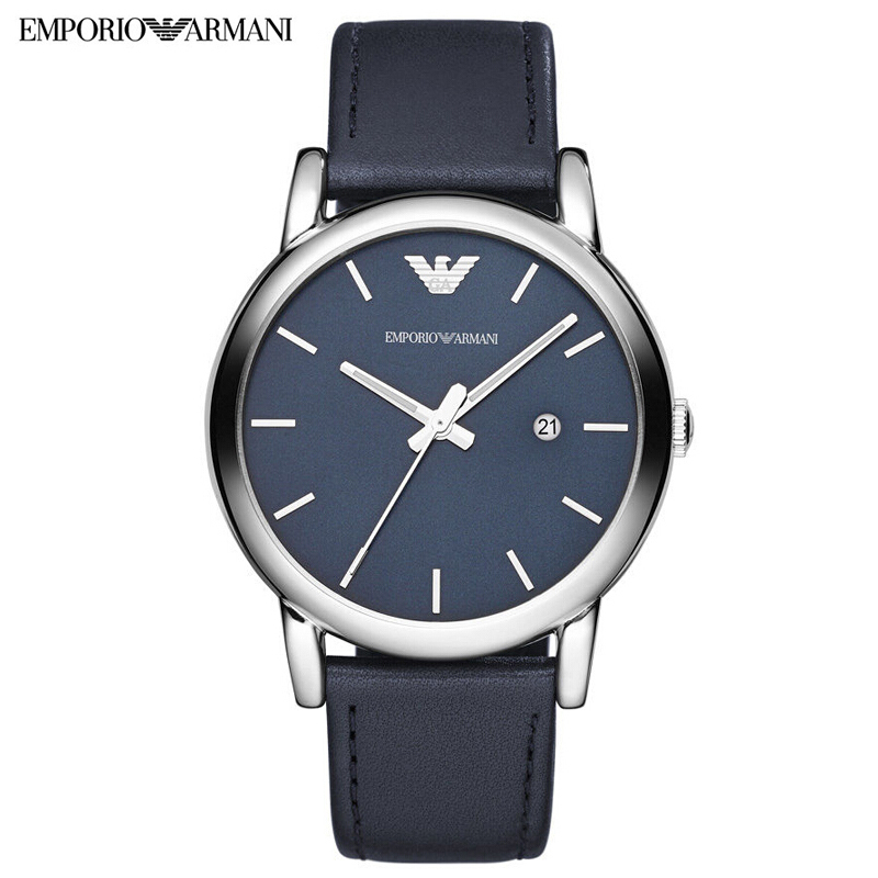 阿玛尼(emporio armani)时尚手表男士石英男生腕表干净简约大表盘真