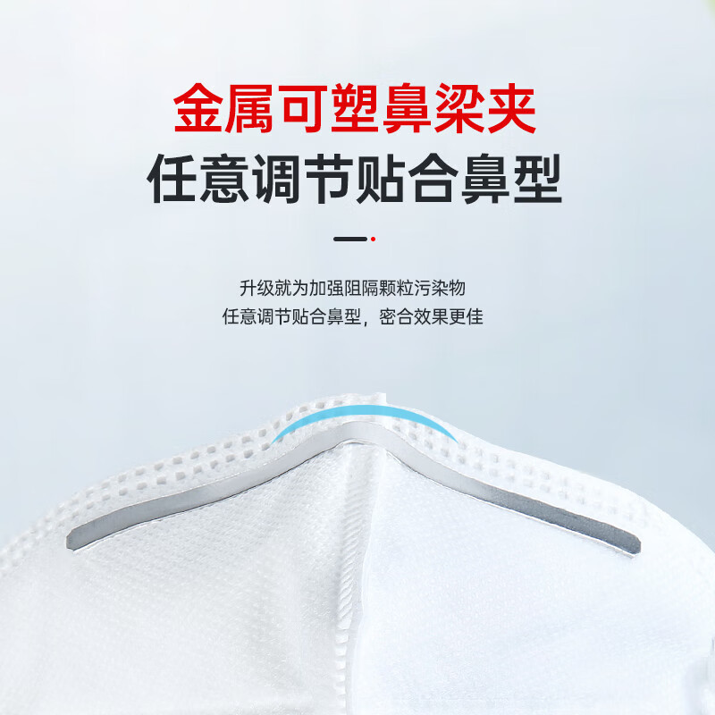 3M9002 KN90防尘口罩防雾霾颗粒物防护口罩头带折叠式环保装50个(1袋)