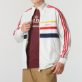 Adidas阿迪达斯三叶草男装新款条纹运动休闲立领夹克外套IW3233 ZP XL IW3233/白/红